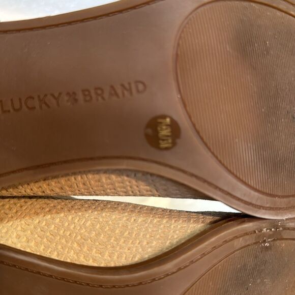 Lucky Brand Beige Textured Leather Booties Size 7.5 Western Neutral Minimalist - Picture 11 of 12